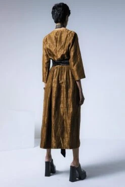 Shorshe Copper Volume Jumpsuit With A Belt 7 Shorshe Copper Volume Jumpsuit With A Belt -Divine Couture 2301se11 3