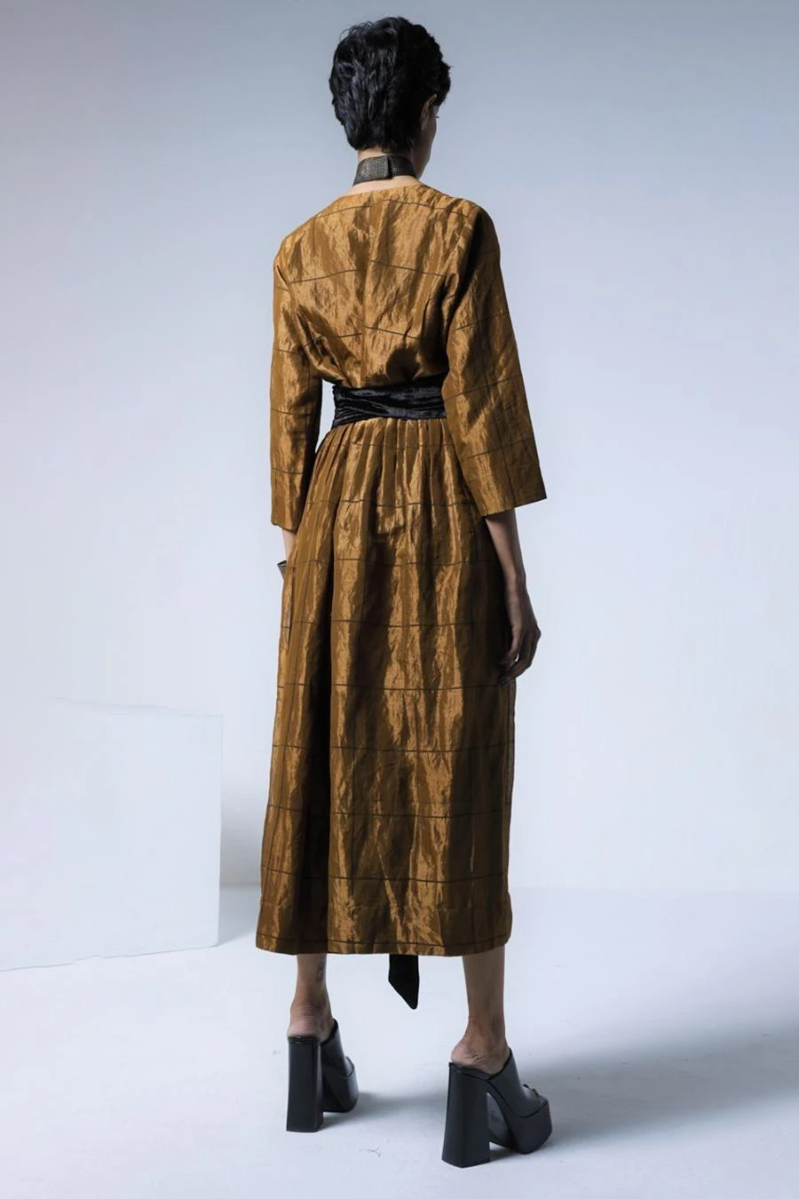 Shorshe Copper Volume Jumpsuit With A Belt 5 Shorshe Copper Volume Jumpsuit With A Belt - Image 3