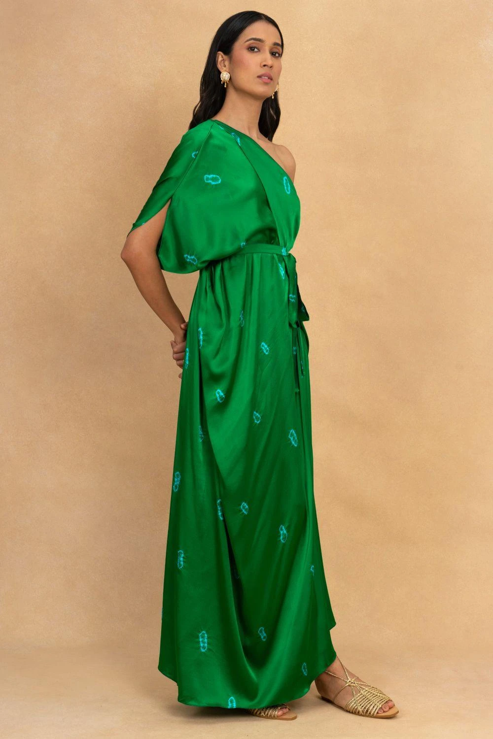 Stephany Green Tie & Dye One Shoulder Dress 5 Stephany Green Tie & Dye One Shoulder Dress - Image 3