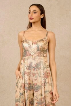 Tarun Tahiliani Multicoloured Paisley Printed Jumpsuit 8 Tarun Tahiliani Multicoloured Paisley Printed Jumpsuit -Divine Couture 231023tt31 3 1