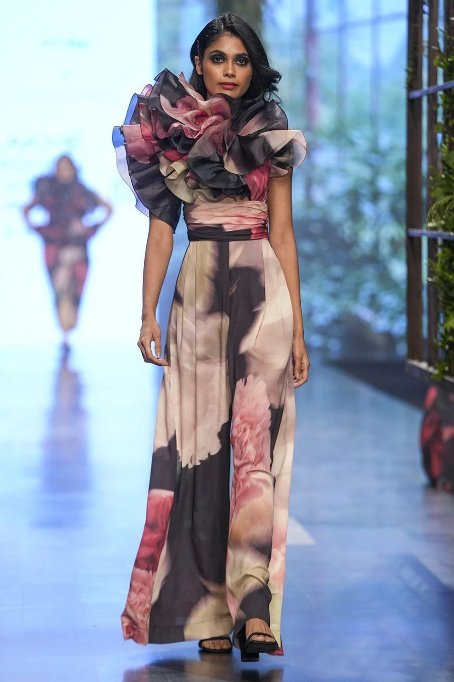 Gauri & Nainika Dark Carnation One Shoulder Jumpsuit 3 Gauri & Nainika Dark Carnation One Shoulder Jumpsuit