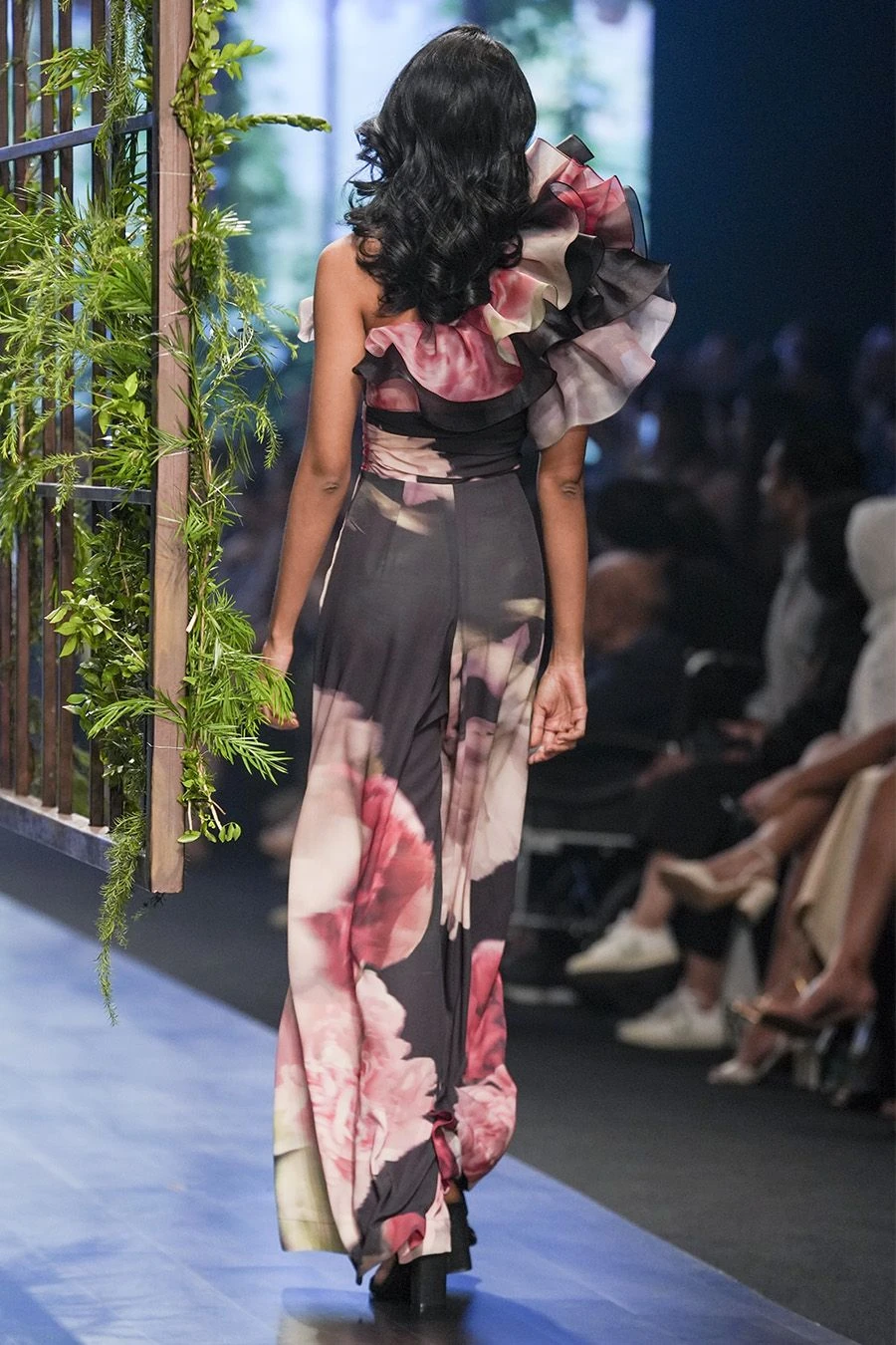 Gauri & Nainika Dark Carnation One Shoulder Jumpsuit 6 Gauri & Nainika Dark Carnation One Shoulder Jumpsuit - Image 4