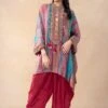 CAPISVIRLEO Multicoloured Embellished Band Collar Kaftan Set -Divine Couture 23823cpo19 1
