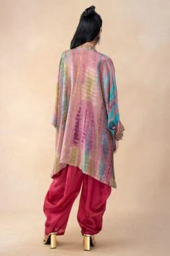 CAPISVIRLEO Multicoloured Embellished Band Collar Kaftan Set -Divine Couture 23823cpo19 5