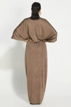 431-88 By Shweta Kapur Sepia Crushed Kaftan Dress -Divine Couture 23new10 3