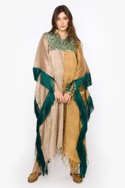 Heirloom By Rara Avis Antique Gold Hand Embellished Kaftan