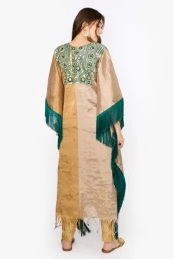 Heirloom By Rara Avis Antique Gold Hand Embellished Kaftan -Divine Couture 23rh31 4