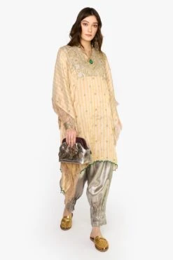 Heirloom By Rara Avis Gold Silk Route Banjara Kaftan Set