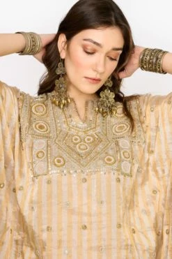 Heirloom By Rara Avis Gold Silk Route Banjara Kaftan Set -Divine Couture 23rh38 3