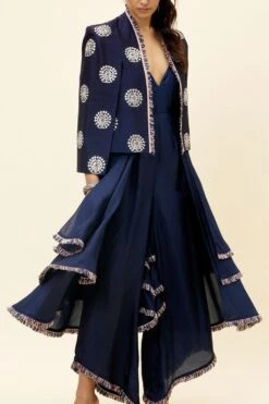 SVA Blue Noor Jacket & A Layered Jumpsuit 14 SVA Blue Noor Jacket & A Layered Jumpsuit -Divine Couture 23sva87 6
