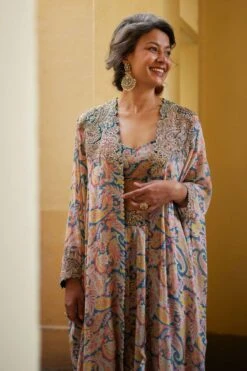 Mrunalini Rao Mihir Cape & Lehenga Set -Divine Couture 24423mrr12 2