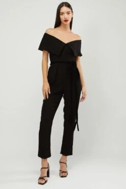Gauri & Nainika Black Off Shoulder Jumpsuit