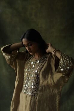 Begum Pret Beige Embellished Kaftan Set -Divine Couture 2511bp07 4