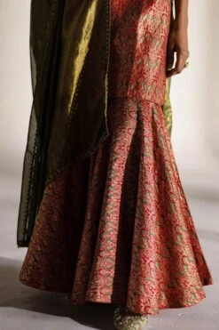 Mimamsaa Agni Brocade Silk Gharara Set -Divine Couture 25523mim7 4