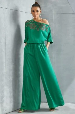 Namrata Joshipura River Leaf Drop Shoulder Jumpsuit