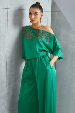 Namrata Joshipura River Leaf Drop Shoulder Jumpsuit 10 Namrata Joshipura River Leaf Drop Shoulder Jumpsuit -Divine Couture 25723nj25 4