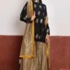 Shorshe Black & Silver Polo Neck Brocade Kurta Set 1 Shorshe Black & Silver Polo Neck Brocade Kurta Set -Divine Couture 261223she19 1