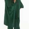 Three Emerald Green Satin Lycra Kaftan -Divine Couture 2710thr11 1