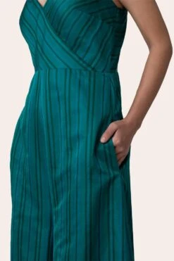 November Noon Bougainvillea Teal Jumpsuit -Divine Couture 271nn31 4