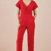 Chandrima Red Quilted Jumpsuit -Divine Couture 2811cha50 1