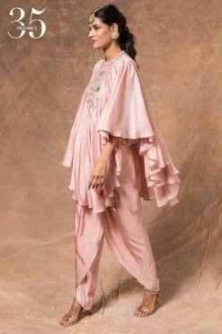 Jayanti Reddy Peach Embroidered Cape Top 9 Jayanti Reddy Peach Embroidered Cape Top -Divine Couture 283jr8 2