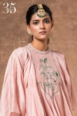 Jayanti Reddy Peach Embroidered Cape Top 11 Jayanti Reddy Peach Embroidered Cape Top -Divine Couture 283jr8 4