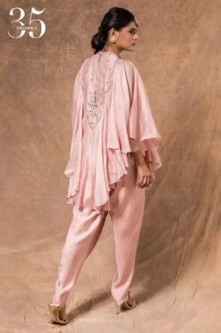 Jayanti Reddy Peach Embroidered Cape Top 13 Jayanti Reddy Peach Embroidered Cape Top -Divine Couture 283jr8 6