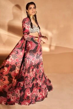 Bhumika Sharma Red Gulbahar Embroidered Kalidar Jacket Set -Divine Couture 2912bsg3 3