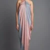 Amit Aggarwal Blush Grey Panelled Draped Dress 2 Amit Aggarwal Blush Grey Panelled Draped Dress -Divine Couture 293ag29 1