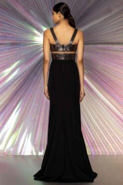 Amit Aggarwal Metallic Black Moulded Gown 7 Amit Aggarwal Metallic Black Moulded Gown -Divine Couture 294aasc34 3