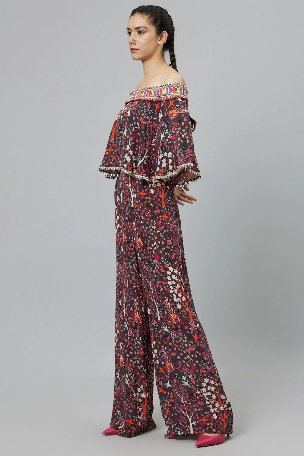 SVA Grey Off Shoulder Jumpsuit 5 SVA Grey Off Shoulder Jumpsuit - Image 3