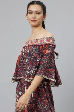 SVA Grey Off Shoulder Jumpsuit 10 SVA Grey Off Shoulder Jumpsuit -Divine Couture 29523sva3 4