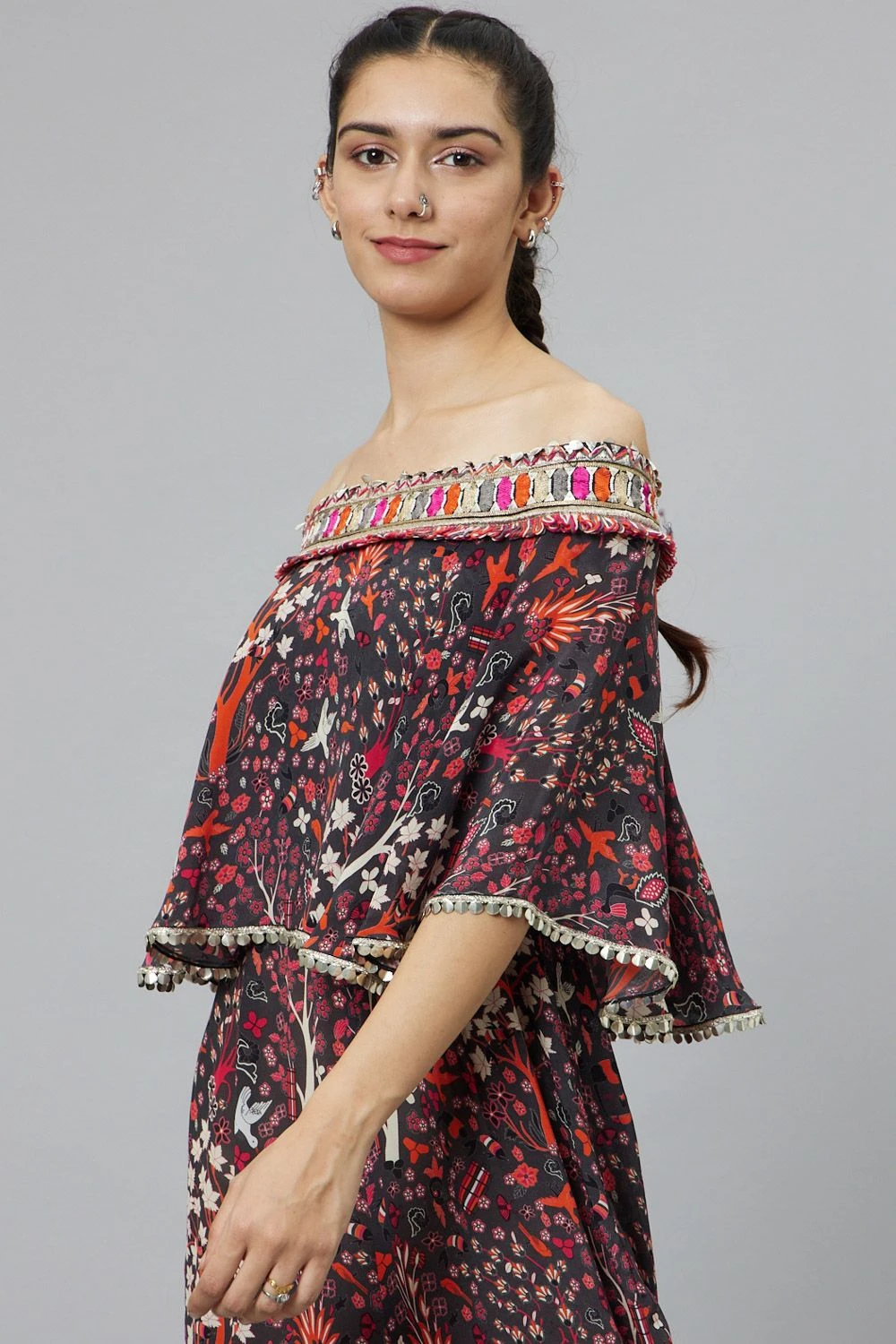 SVA Grey Off Shoulder Jumpsuit 6 SVA Grey Off Shoulder Jumpsuit - Image 4