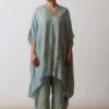 ONE NOT TWO Cloud Blue Floral Embellished Kaftan Set -Divine Couture 29623ont18 1