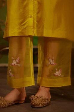 BRIH Mustard Hand Embellished Kaftan Set -Divine Couture 29723bh32 4