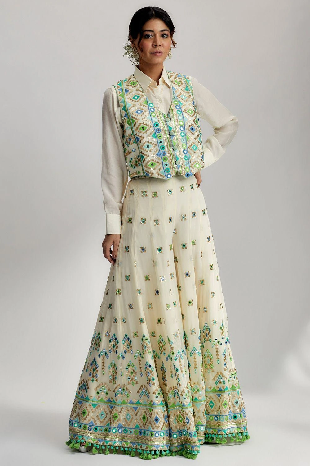 Gopi Vaid Amara Jacket & Sharara Set 3 Gopi Vaid Amara Jacket & Sharara Set