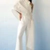 Richa Khemka White Sculptural Drape & Jumpsuit Set -Divine Couture 30523rk10 1