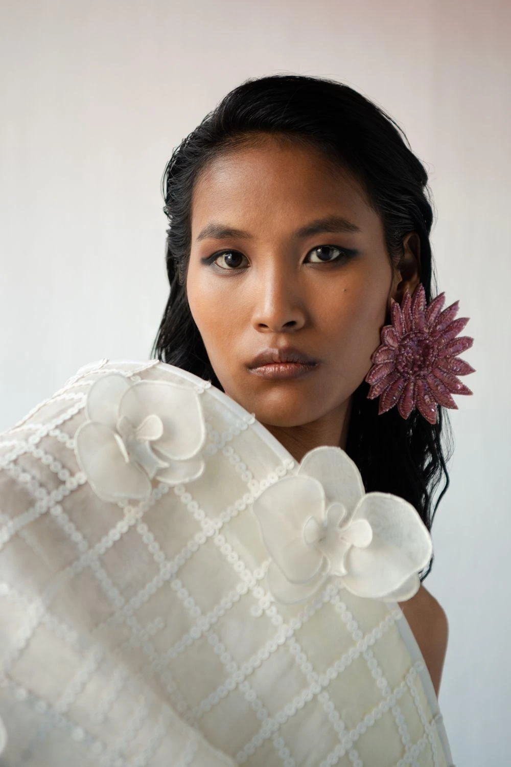 Richa Khemka White Sculptural Drape & Jumpsuit Set 4 Richa Khemka White Sculptural Drape & Jumpsuit Set - Image 2