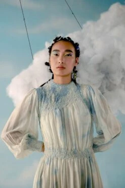 ILK Ice Blue High Slit Gown -Divine Couture 307ilk1 3