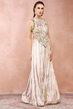 Payal Singhal Stone Embroidered Choli With Sharara -Divine Couture 31523ps39 2