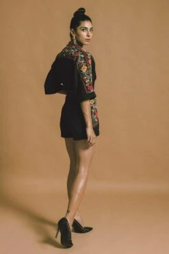 Chandrima Embroidered Playsuit With Beadwork -Divine Couture 319655 5