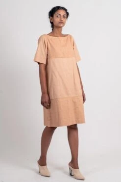 Ahmev Textured Cotton Shift Dress