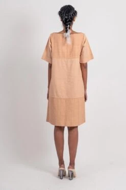 Ahmev Textured Cotton Shift Dress -Divine Couture 328293 4