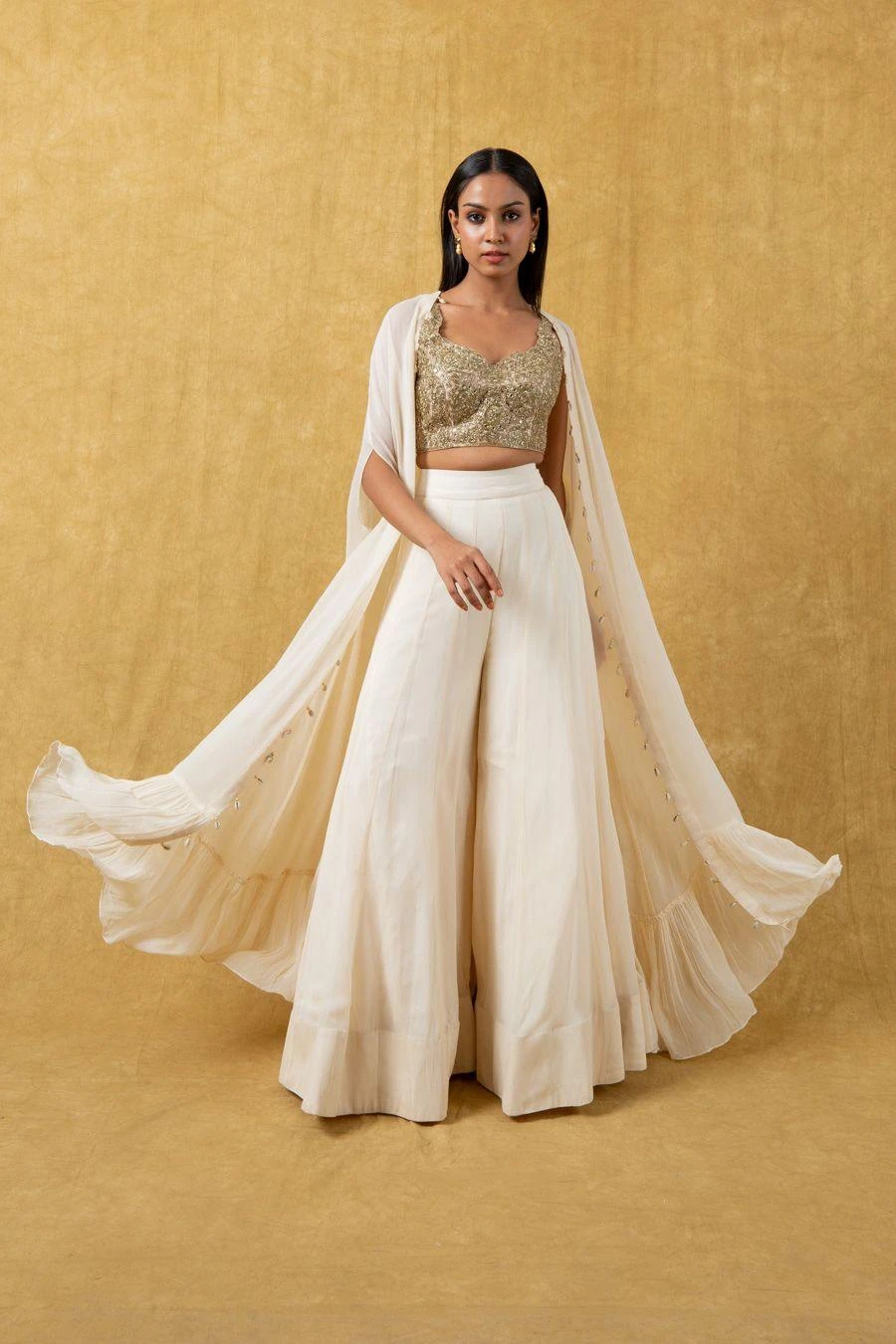 Arpita Mehta Ivory Printed & Embellished Sharara Set 3 Arpita Mehta Ivory Printed & Embellished Sharara Set