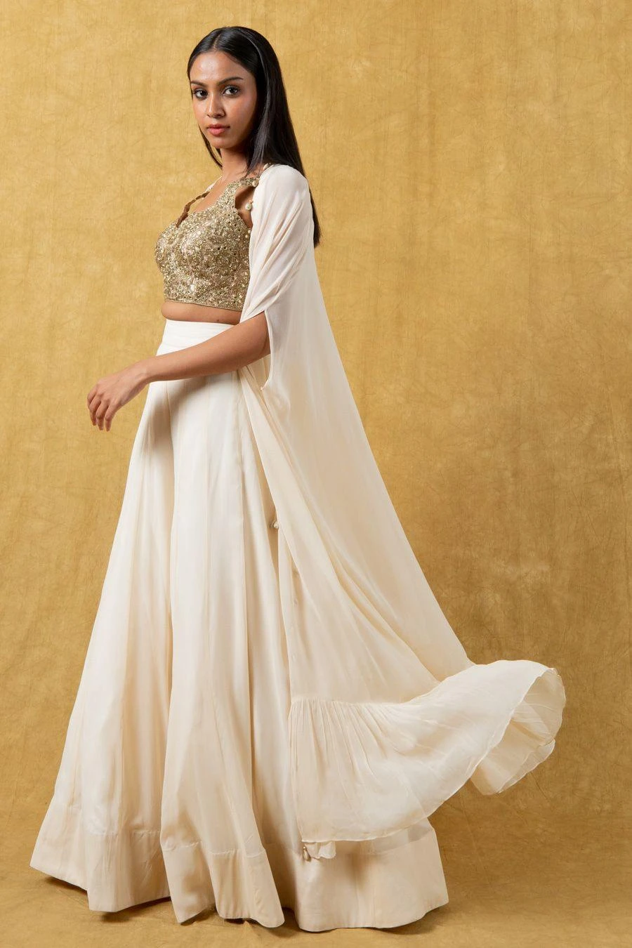 Arpita Mehta Ivory Printed & Embellished Sharara Set 4 Arpita Mehta Ivory Printed & Embellished Sharara Set - Image 2