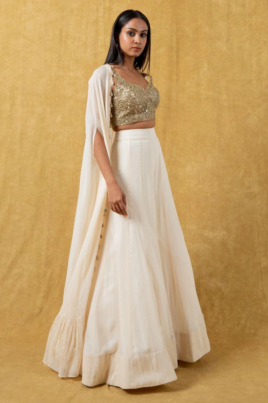 Arpita Mehta Ivory Printed & Embellished Sharara Set 5 Arpita Mehta Ivory Printed & Embellished Sharara Set - Image 3