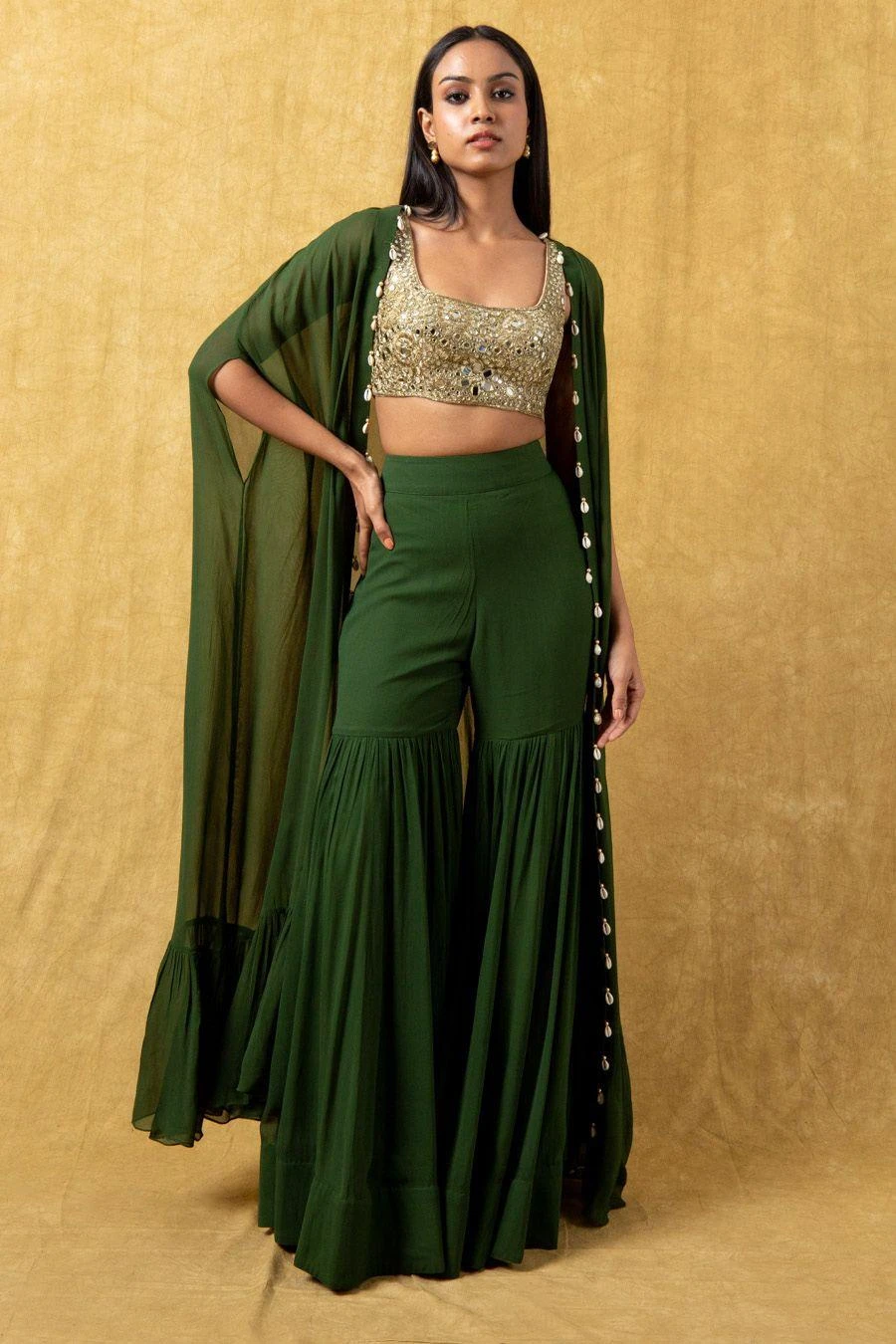 Arpita Mehta Green Printed & Embellished Sharara Set 3 Arpita Mehta Green Printed & Embellished Sharara Set