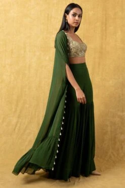 Arpita Mehta Green Printed & Embellished Sharara Set 9 Arpita Mehta Green Printed & Embellished Sharara Set -Divine Couture 33ap6 3