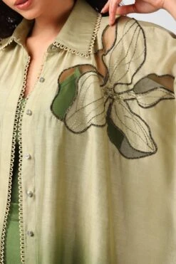 Sakshi Khetterpal Olive Green Cape Set -Divine Couture 408sakkhe5 3