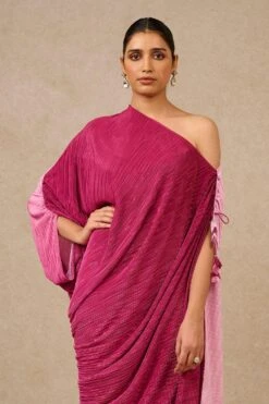 Tarun Tahiliani Pink Ombre Off Shoulder Kaftan -Divine Couture 41023tt4 3
